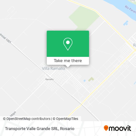 Mapa de Transporte Valle Grande SRL