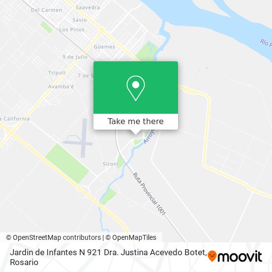 Jardin de Infantes N 921 Dra. Justina Acevedo Botet map