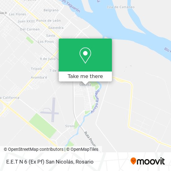 E.E.T N 6 (Ex Pf) San Nicolás map