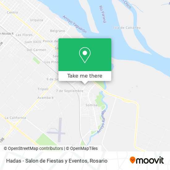 Hadas - Salon de Fiestas y Eventos map