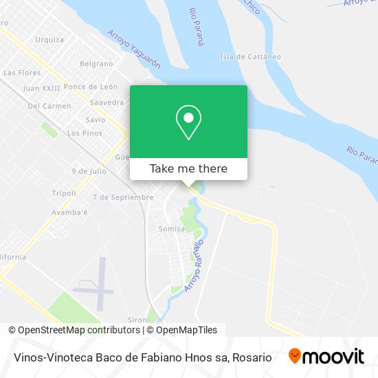 Vinos-Vinoteca Baco de Fabiano Hnos sa map
