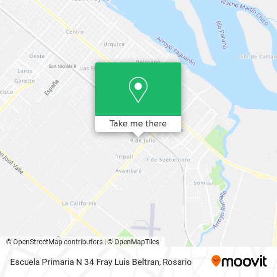 Mapa de Escuela Primaria N 34 Fray Luis Beltran