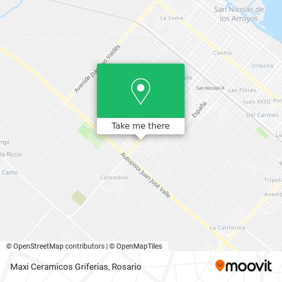 Mapa de Maxi Ceramicos Griferias