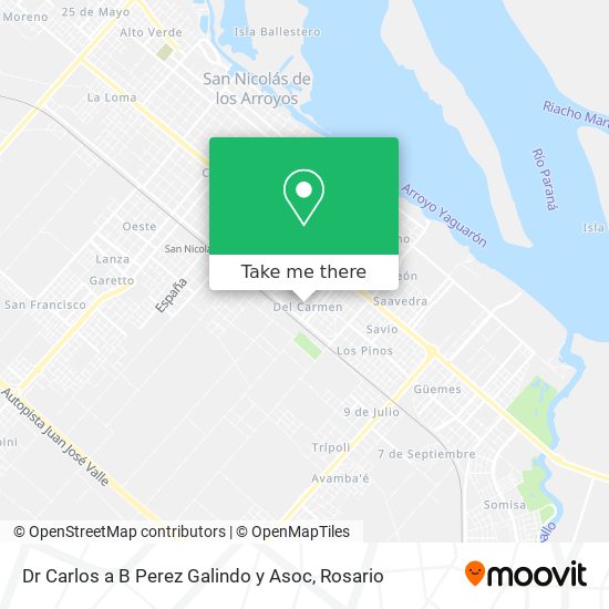 Mapa de Dr Carlos a B Perez Galindo y Asoc