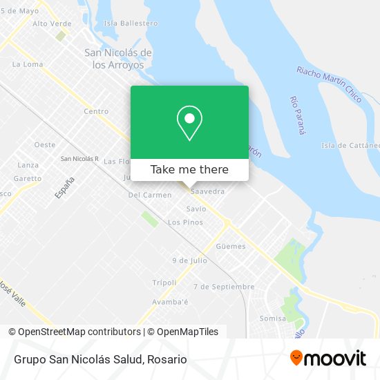 Mapa de Grupo San Nicolás Salud