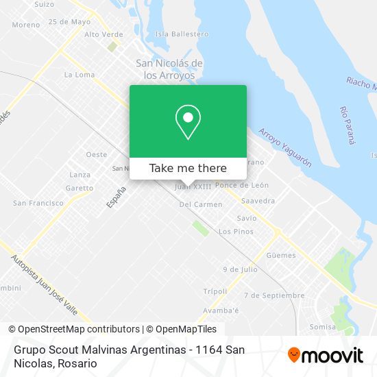 Grupo Scout Malvinas Argentinas - 1164 San Nicolas map