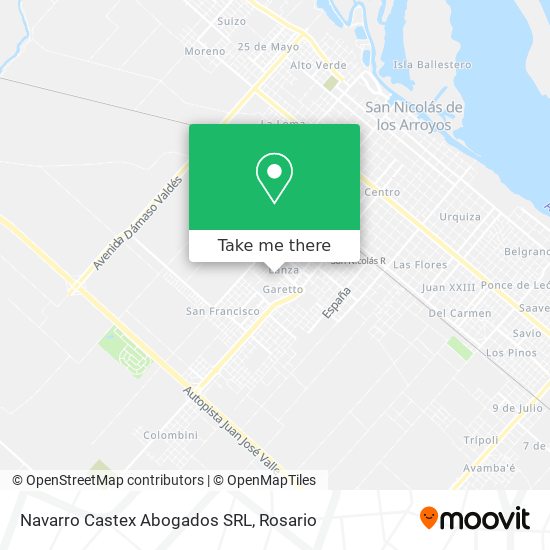 Mapa de Navarro Castex Abogados SRL