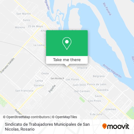 Mapa de Sindicato de Trabajadores Municipales de San Nicolas