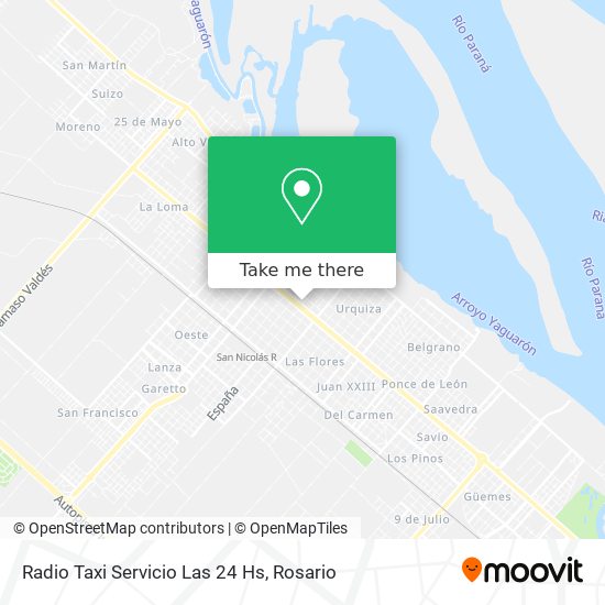 Radio Taxi Servicio Las 24 Hs map