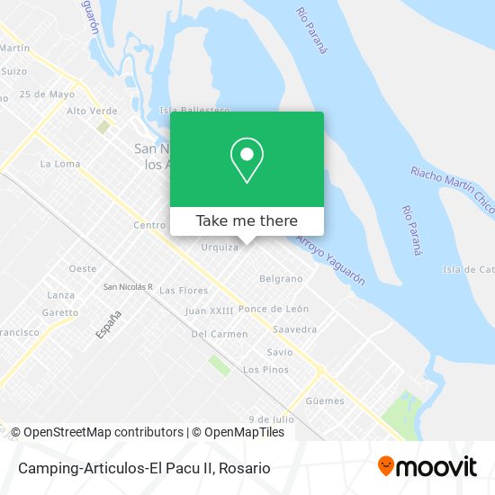 Camping-Articulos-El Pacu II map