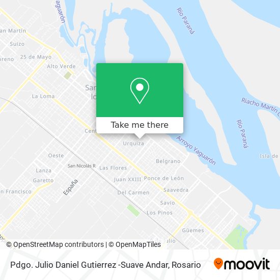 Pdgo. Julio Daniel Gutierrez -Suave Andar map