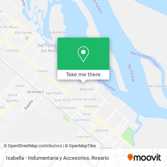 Mapa de Isabella - Indumentaria y Accesorios