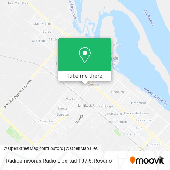 Radioemisoras-Radio Libertad 107.5 map
