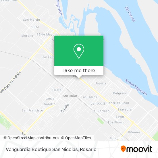 Vanguardia Boutique San Nicolás map