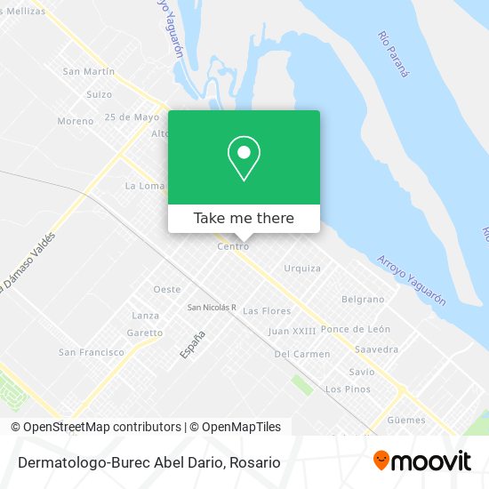Mapa de Dermatologo-Burec Abel Dario
