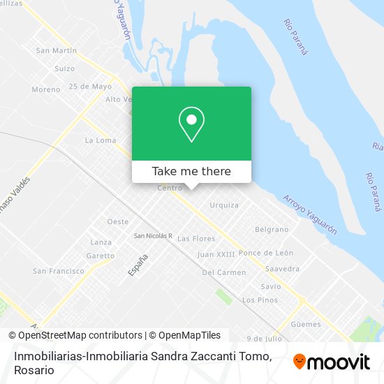 Mapa de Inmobiliarias-Inmobiliaria Sandra Zaccanti Tomo
