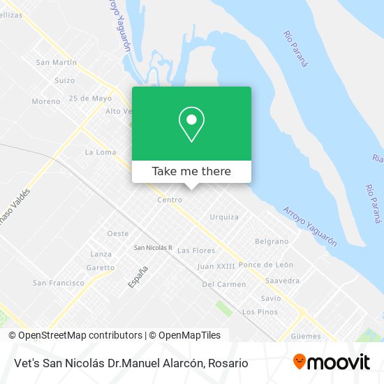 Mapa de Vet's San Nicolás Dr.Manuel Alarcón