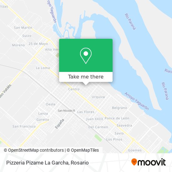 Mapa de Pizzeria Pizame La Garcha