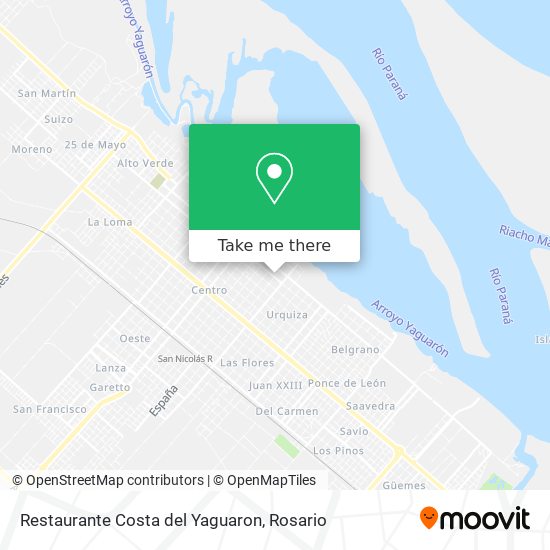 Restaurante Costa del Yaguaron map