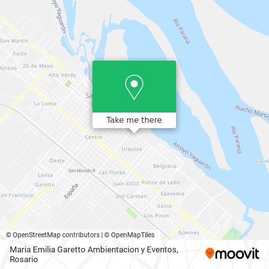 Maria Emilia Garetto Ambientacion y Eventos map