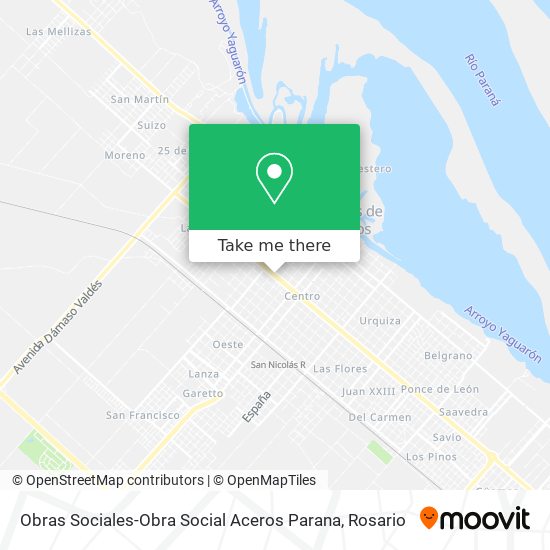 Obras Sociales-Obra Social Aceros Parana map