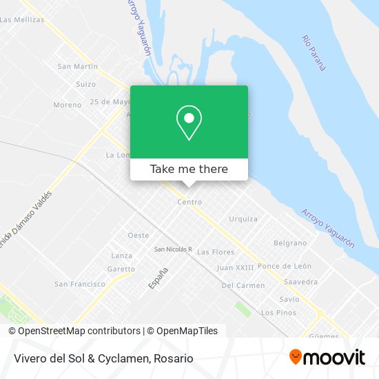 Vivero del Sol & Cyclamen map