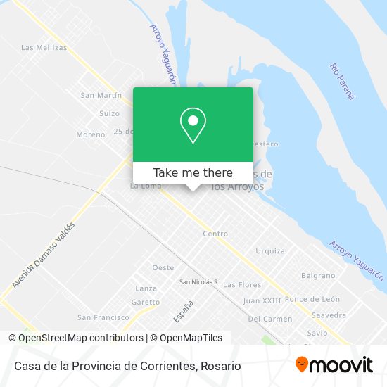 Casa de la Provincia de Corrientes map