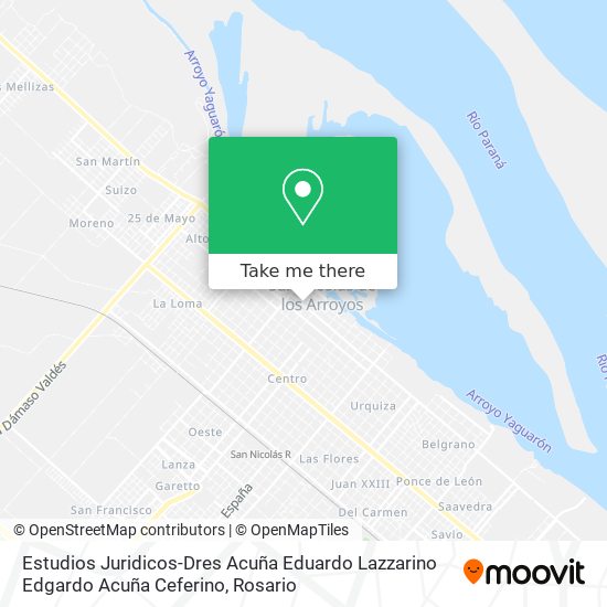 Estudios Juridicos-Dres Acuña Eduardo Lazzarino Edgardo Acuña Ceferino map