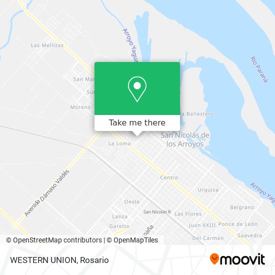 WESTERN UNION map