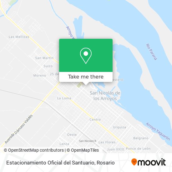 Estacionamiento Oficial del Santuario map