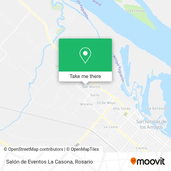 Mapa de Salón de Eventos La Casona