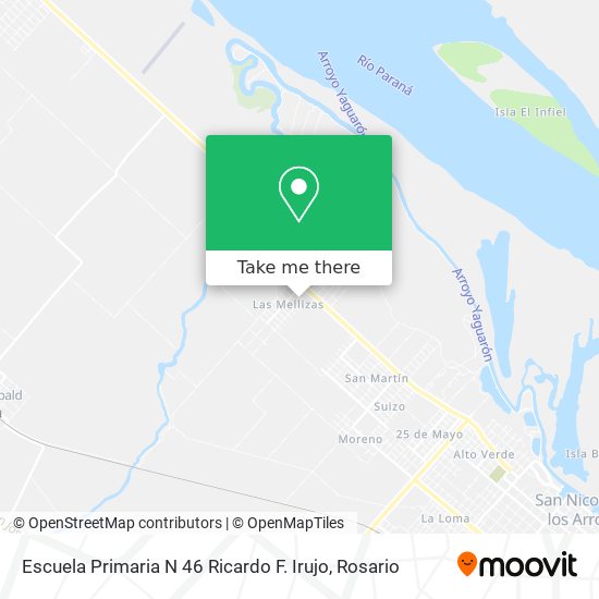 Mapa de Escuela Primaria N 46 Ricardo F. Irujo