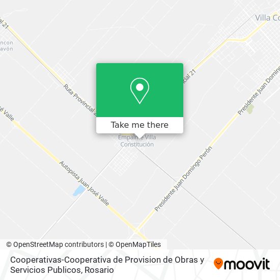 Cooperativas-Cooperativa de Provision de Obras y Servicios Publicos map