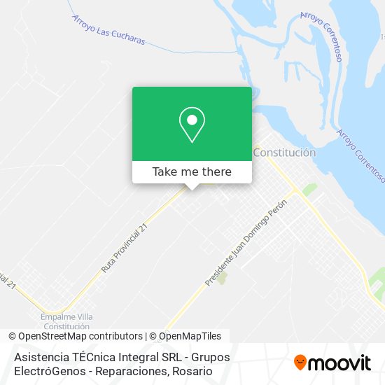 Mapa de Asistencia TÉCnica Integral SRL - Grupos ElectróGenos - Reparaciones