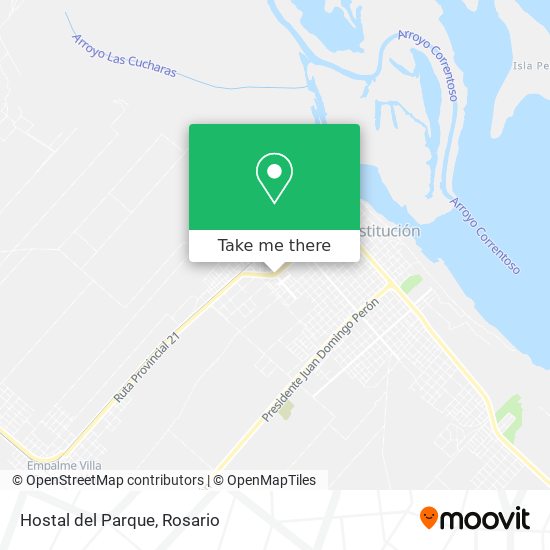 Mapa de Hostal del Parque