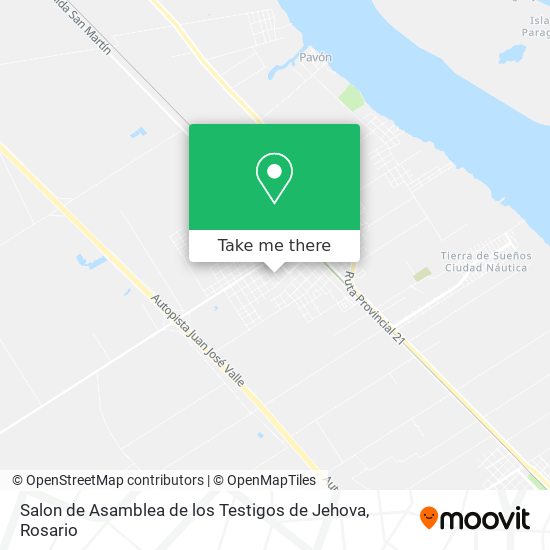 Mapa de Salon de Asamblea de los Testigos de Jehova