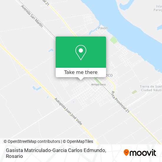 Mapa de Gasista Matriculado-Garcia Carlos Edmundo