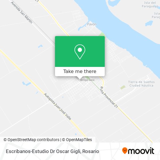 Escribanos-Estudio Dr Oscar Gigli map