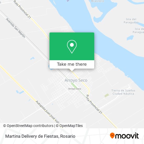 Martina Delivery de Fiestas map