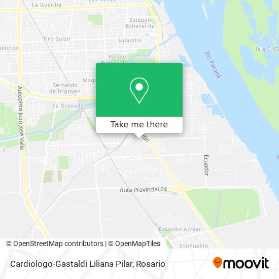 Mapa de Cardiologo-Gastaldi Liliana Pilar