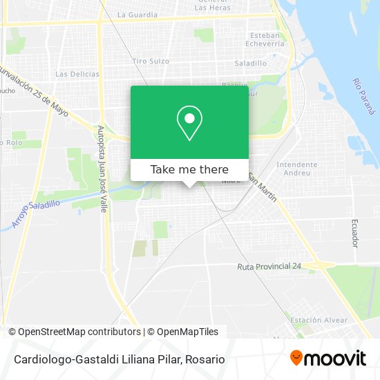 Mapa de Cardiologo-Gastaldi Liliana Pilar