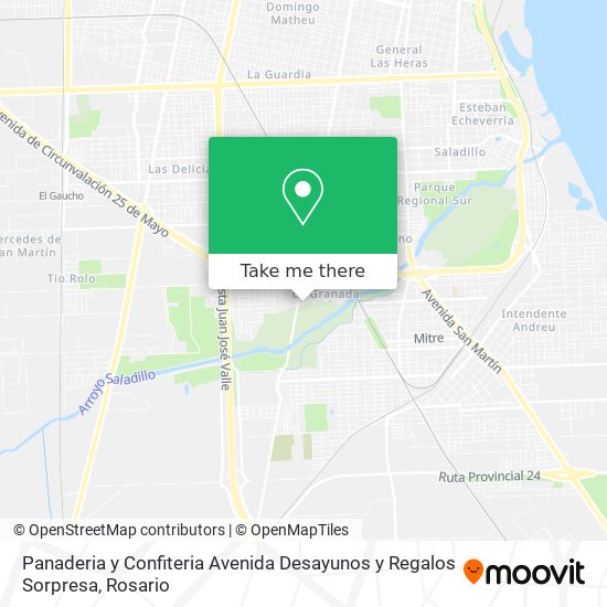 Mapa de Panaderia y Confiteria Avenida Desayunos y Regalos Sorpresa