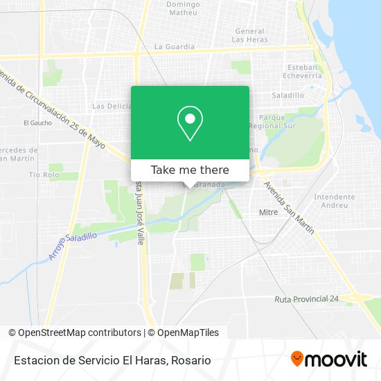 Estacion de Servicio El Haras map