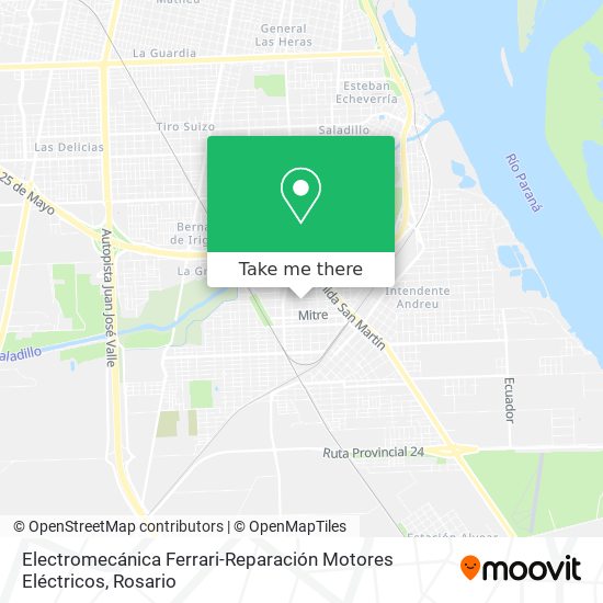 Mapa de Electromecánica Ferrari-Reparación Motores Eléctricos