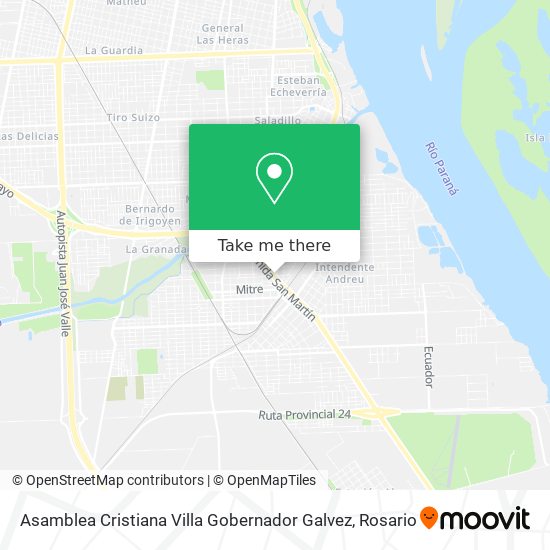 Asamblea Cristiana Villa Gobernador Galvez map