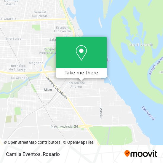 Mapa de Camila Eventos