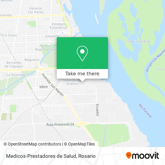 Medicos-Prestadores de Salud map