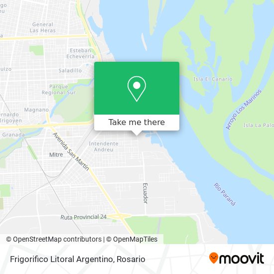 Mapa de Frigorifico Litoral Argentino