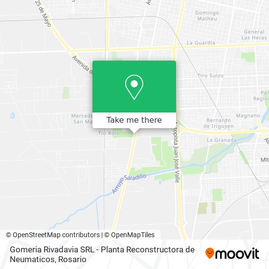 Mapa de Gomeria Rivadavia SRL - Planta Reconstructora de Neumaticos