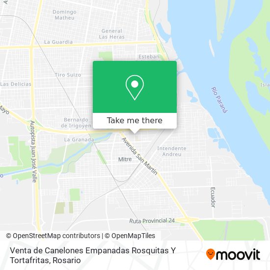 Mapa de Venta de Canelones Empanadas Rosquitas Y Tortafritas